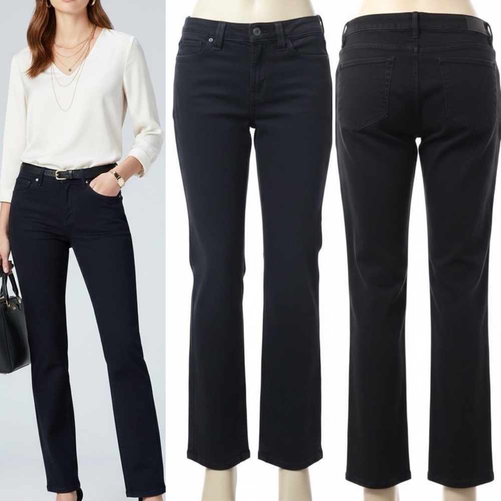 NYDJ | EUC USA Black Straight-Leg Jeans (Size 6)